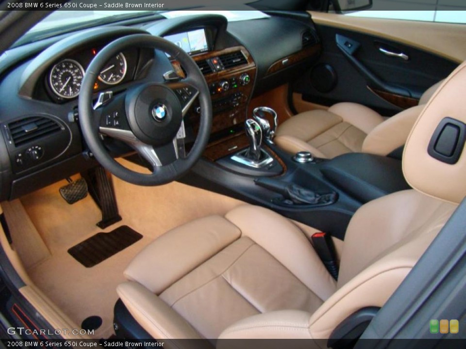 Saddle Brown Interior Prime Interior for the 2008 BMW 6 Series 650i Coupe #42554529