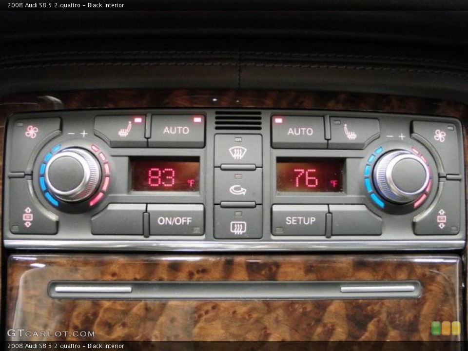 Black Interior Controls for the 2008 Audi S8 5.2 quattro #42557865
