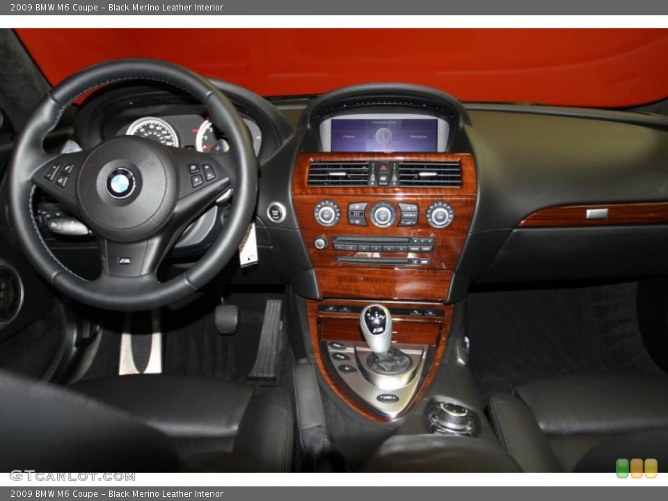 Black Merino Leather Interior Dashboard for the 2009 BMW M6 Coupe #42569217