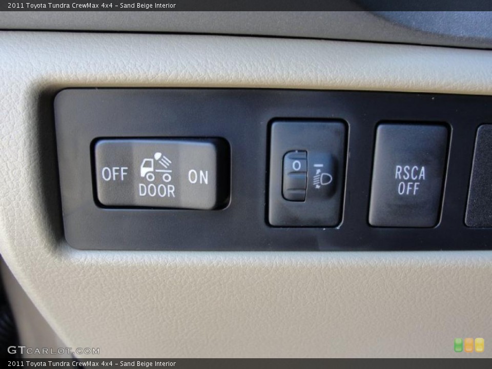 Sand Beige Interior Controls for the 2011 Toyota Tundra CrewMax 4x4 #42573426