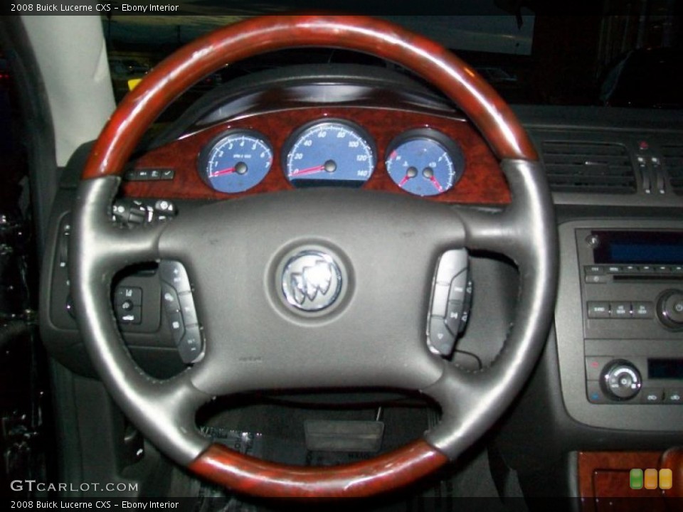 Ebony Interior Steering Wheel for the 2008 Buick Lucerne CXS #42575902