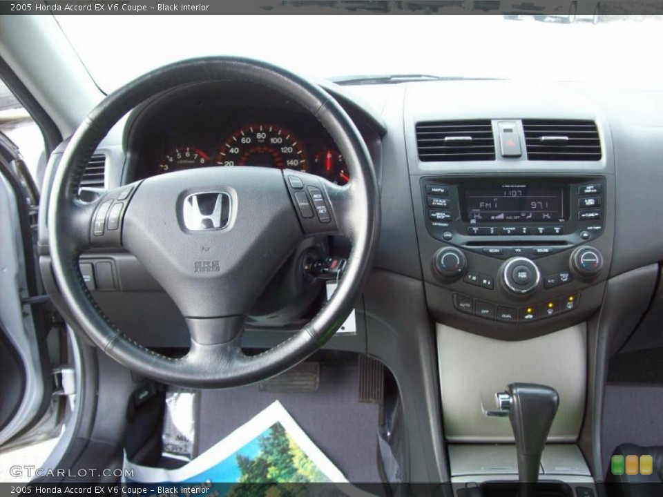 Black Interior Dashboard for the 2005 Honda Accord EX V6 Coupe #42583302