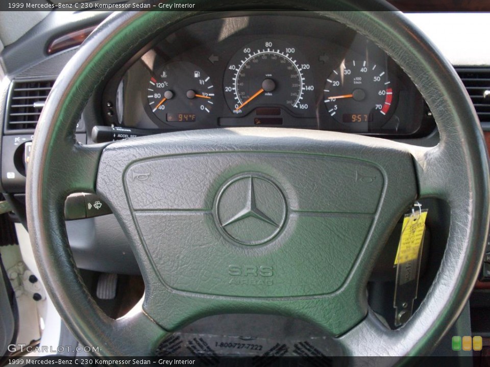 Grey Interior Steering Wheel for the 1999 Mercedes-Benz C 230 Kompressor Sedan #42588554