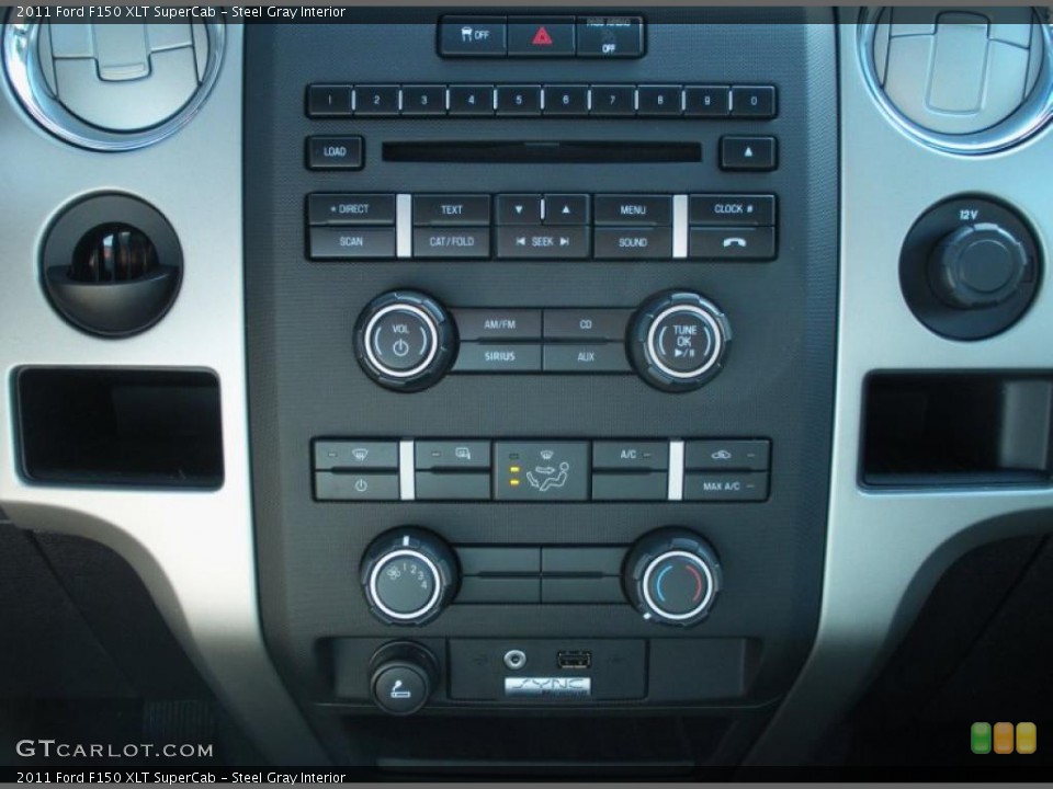 Steel Gray Interior Controls for the 2011 Ford F150 XLT SuperCab #42589006