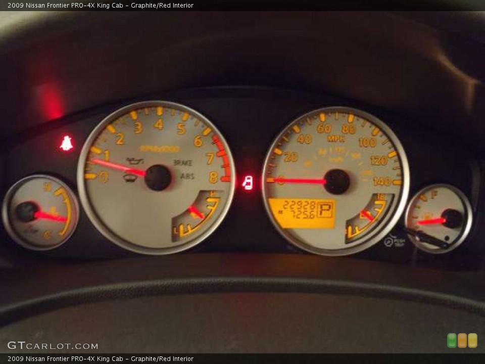 Graphite/Red Interior Gauges for the 2009 Nissan Frontier PRO-4X King Cab #42597608