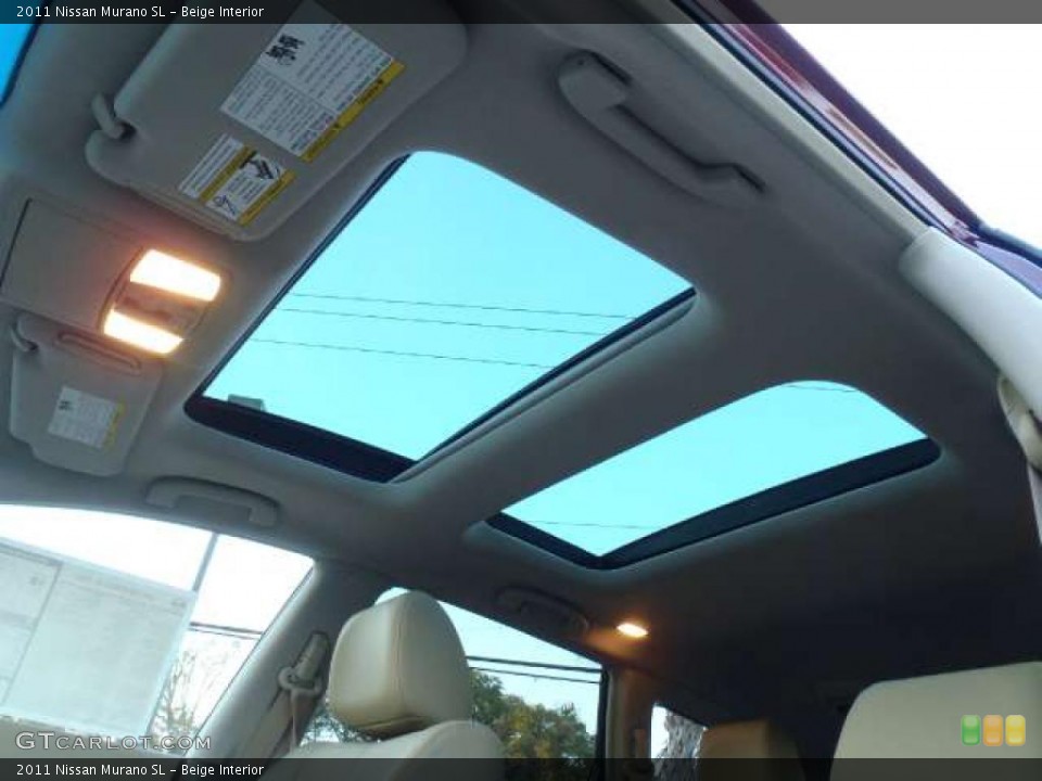 Beige Interior Sunroof for the 2011 Nissan Murano SL #42598260