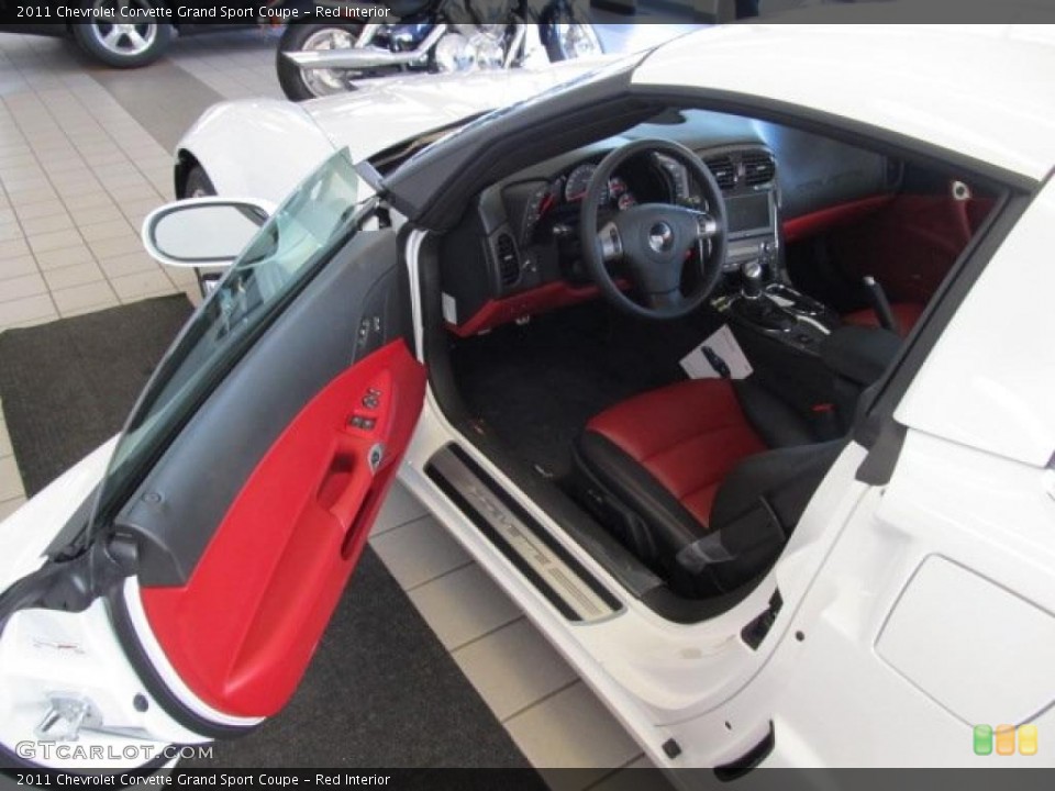 Red Interior Photo for the 2011 Chevrolet Corvette Grand Sport Coupe #42600544