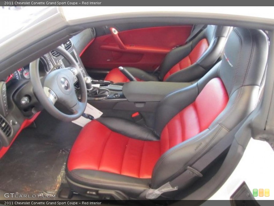 Red Interior Photo for the 2011 Chevrolet Corvette Grand Sport Coupe #42600560