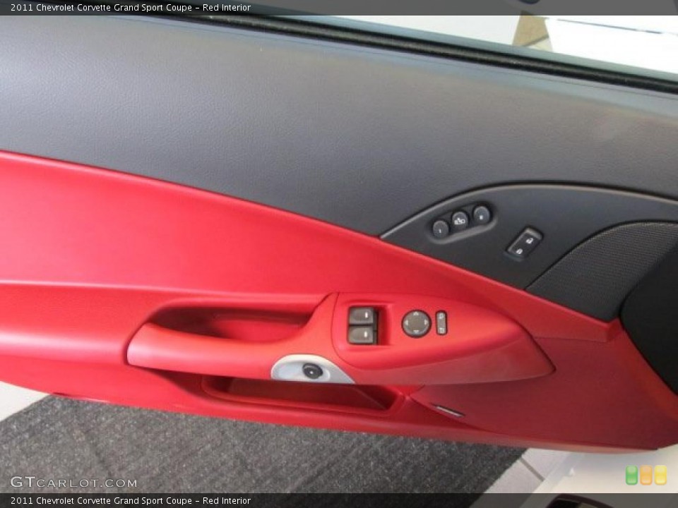 Red Interior Door Panel for the 2011 Chevrolet Corvette Grand Sport Coupe #42600604