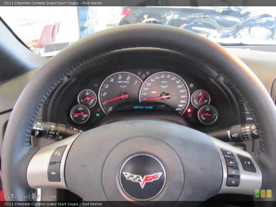 Red Interior Controls for the 2011 Chevrolet Corvette Grand Sport Coupe #42600720