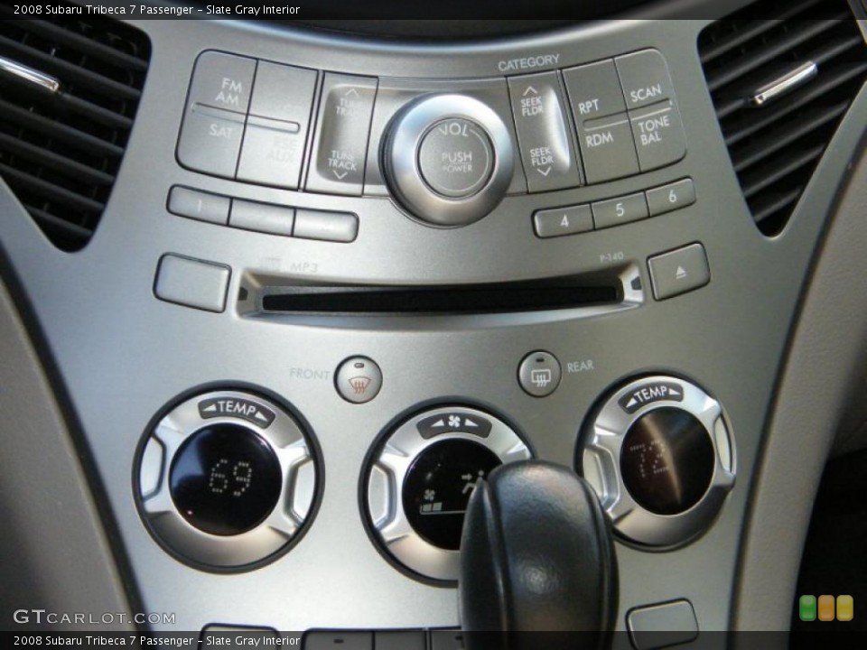 Slate Gray Interior Controls for the 2008 Subaru Tribeca 7 Passenger #42609704
