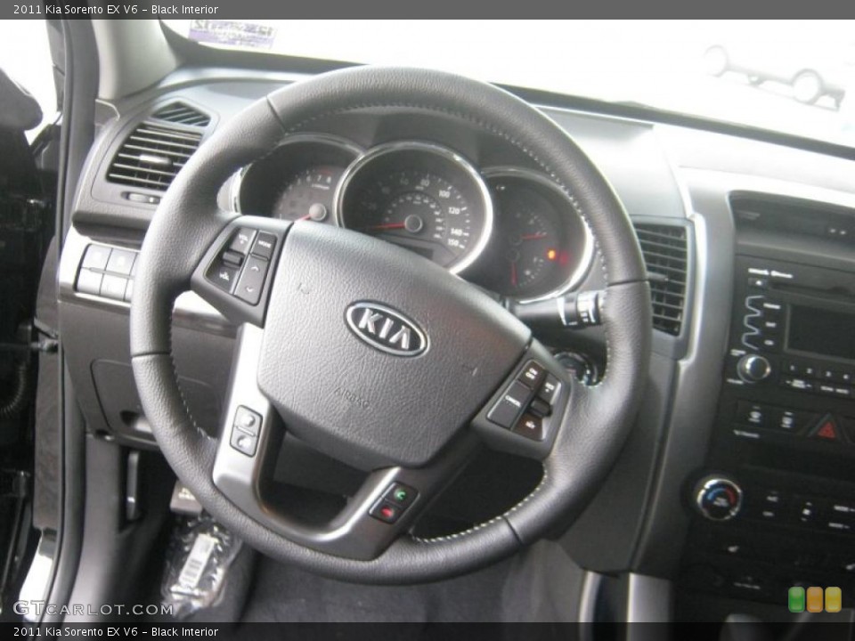 Black Interior Steering Wheel for the 2011 Kia Sorento EX V6 #42616316