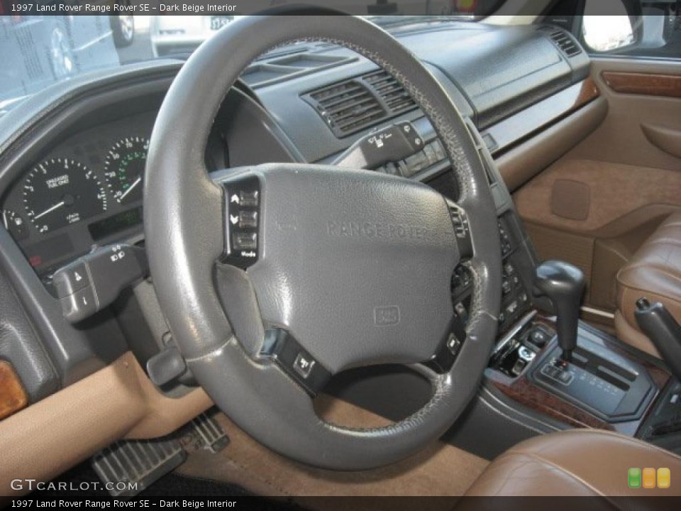 Dark Beige Interior Steering Wheel for the 1997 Land Rover Range Rover SE #42617416