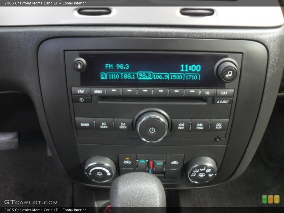 Ebony Interior Controls for the 2006 Chevrolet Monte Carlo LT #42619864