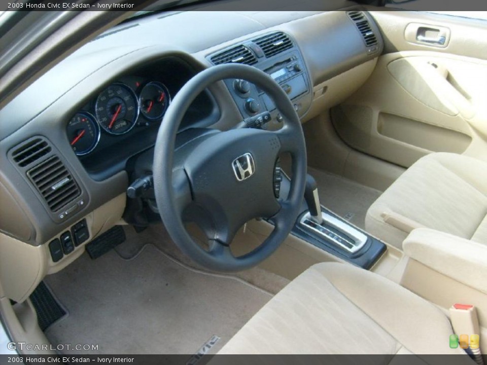 Ivory Interior Prime Interior for the 2003 Honda Civic EX Sedan #42623252