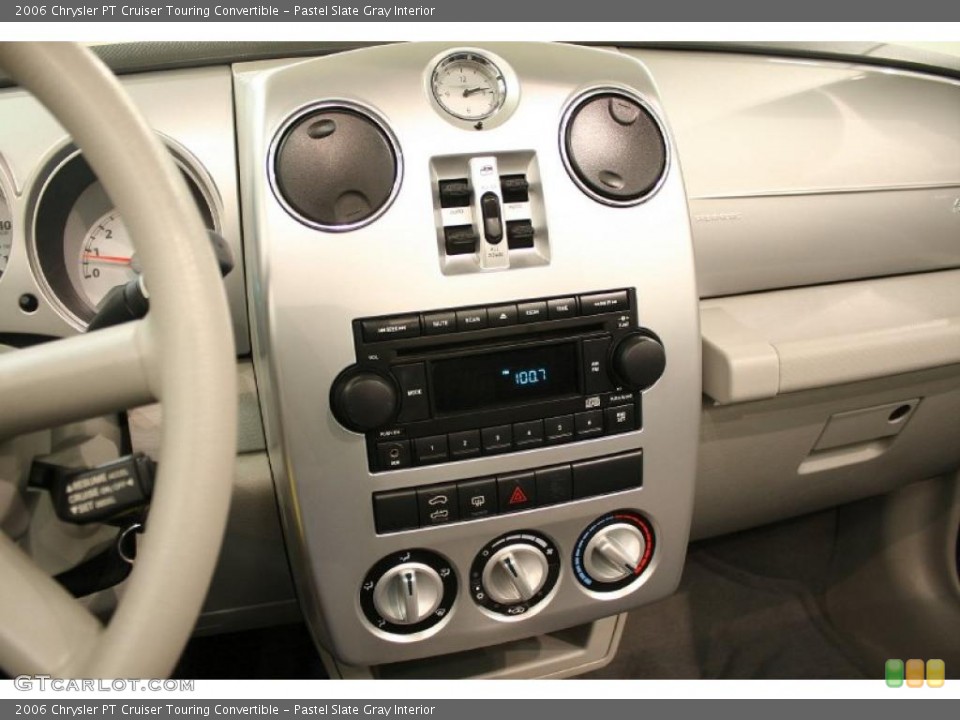 Pastel Slate Gray Interior Controls for the 2006 Chrysler PT Cruiser Touring Convertible #42624936