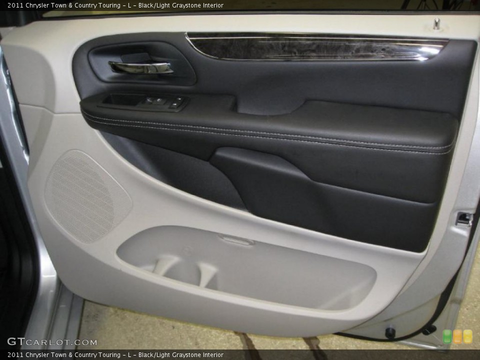 Black/Light Graystone Interior Door Panel for the 2011 Chrysler Town & Country Touring - L #42625392