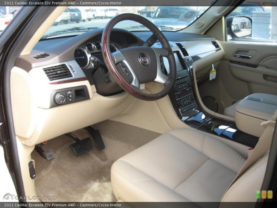 Cashmere/Cocoa Interior Prime Interior for the 2011 Cadillac Escalade ESV Premium AWD #42630116