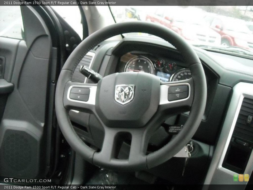 Dark Slate Gray Interior Steering Wheel for the 2011 Dodge Ram 1500 Sport R/T Regular Cab #42634656