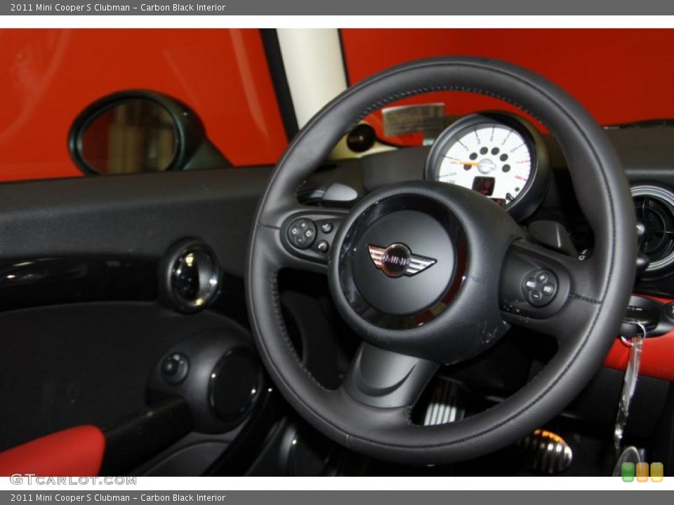 Carbon Black Interior Steering Wheel for the 2011 Mini Cooper S Clubman #42637300