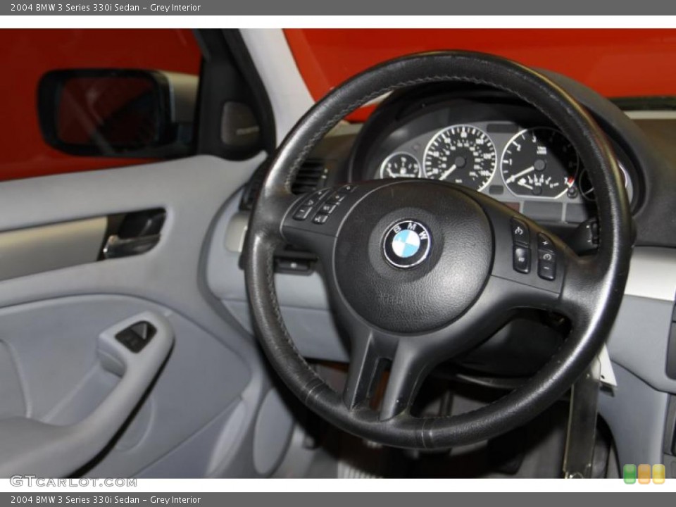 Grey Interior Steering Wheel for the 2004 BMW 3 Series 330i Sedan #42639940