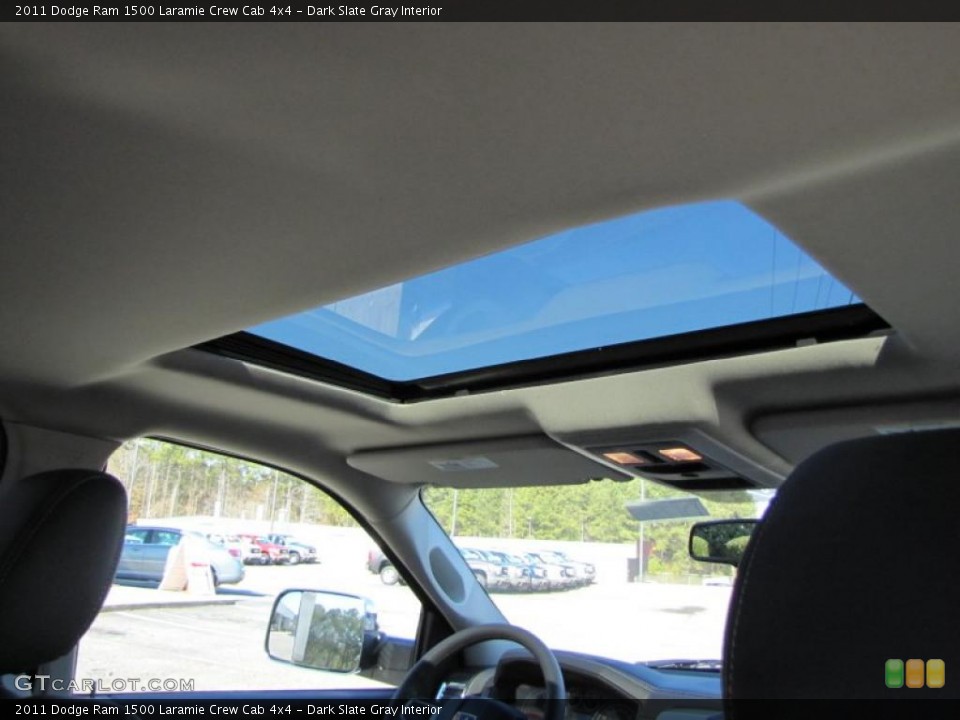Dark Slate Gray Interior Sunroof for the 2011 Dodge Ram 1500 Laramie Crew Cab 4x4 #42641104