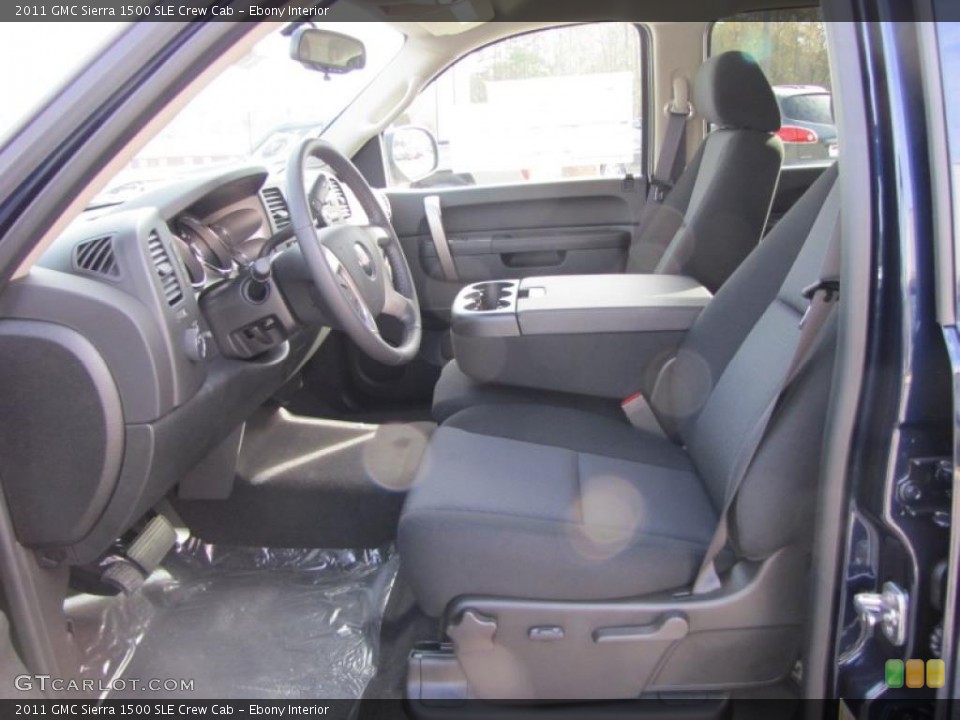 Ebony Interior Photo for the 2011 GMC Sierra 1500 SLE Crew Cab #42642686