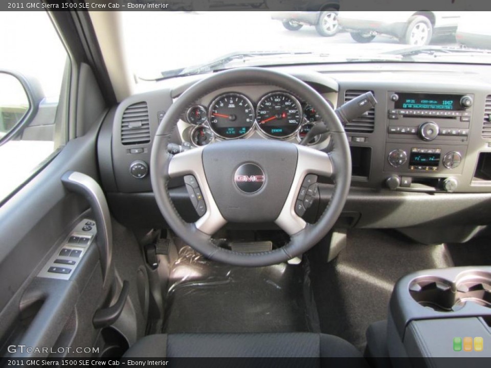 Ebony Interior Photo for the 2011 GMC Sierra 1500 SLE Crew Cab #42642779