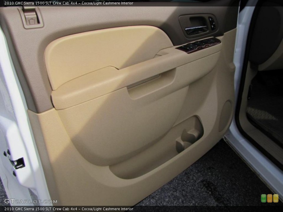 Cocoa/Light Cashmere Interior Door Panel for the 2010 GMC Sierra 1500 SLT Crew Cab 4x4 #42643408