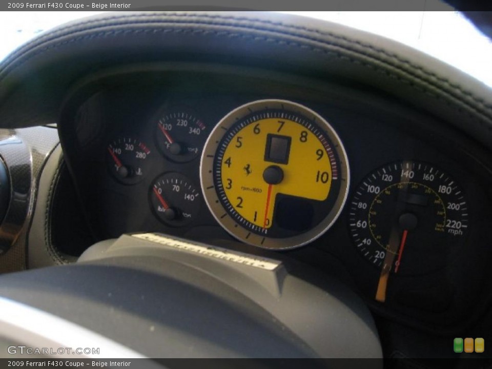 Beige Interior Gauges for the 2009 Ferrari F430 Coupe #42643600