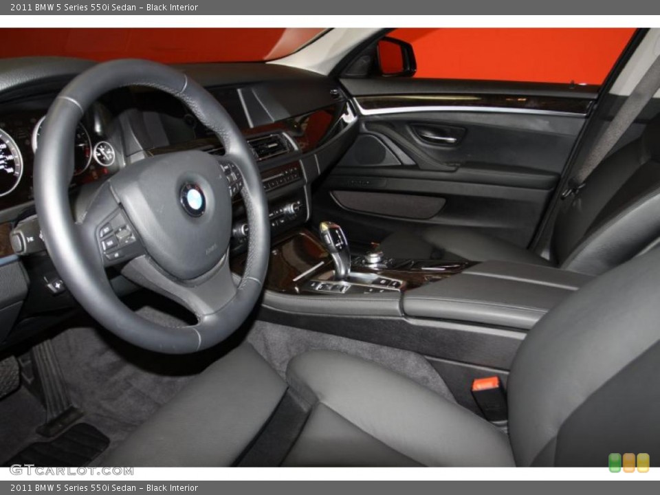 Black Interior Photo for the 2011 BMW 5 Series 550i Sedan #42644308