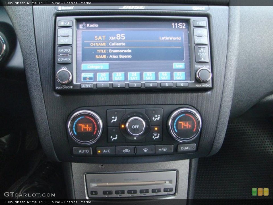 Charcoal Interior Controls for the 2009 Nissan Altima 3.5 SE Coupe #42645724