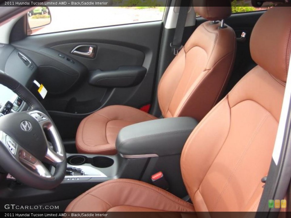 Black/Saddle Interior Photo for the 2011 Hyundai Tucson Limited AWD #42648324