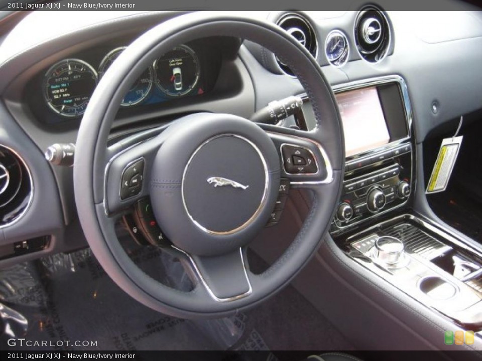 Navy Blue/Ivory Interior Steering Wheel for the 2011 Jaguar XJ XJ #42648452