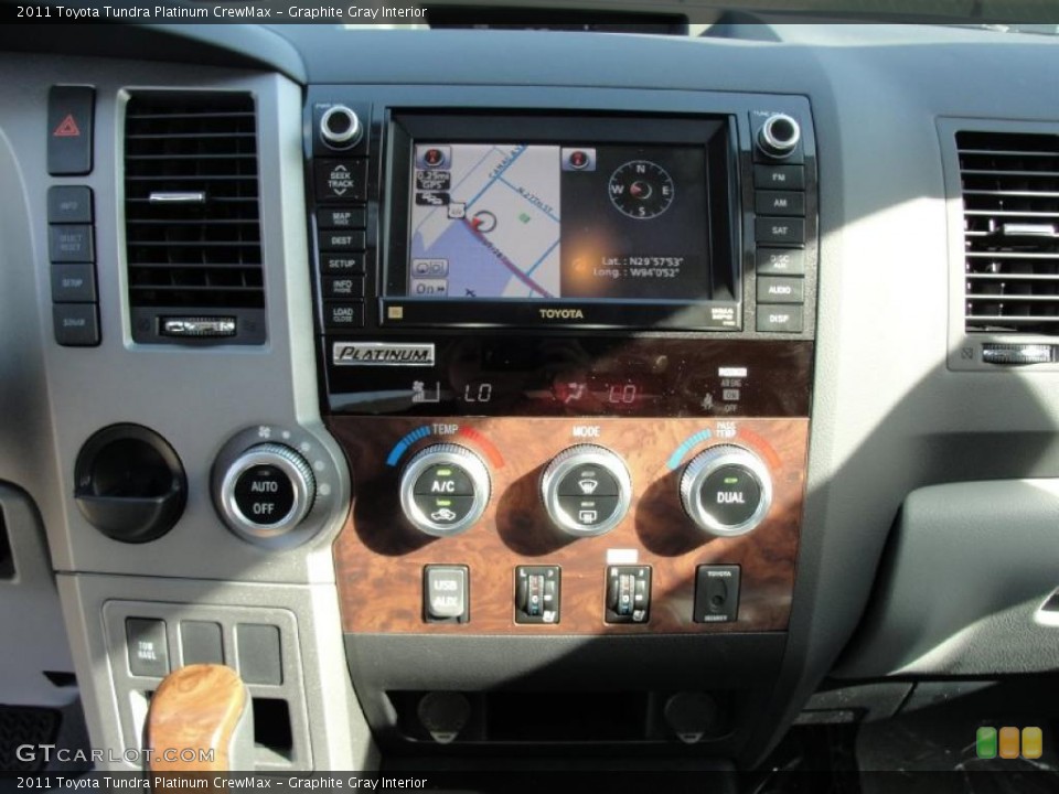 Graphite Gray Interior Controls for the 2011 Toyota Tundra Platinum CrewMax #42660096
