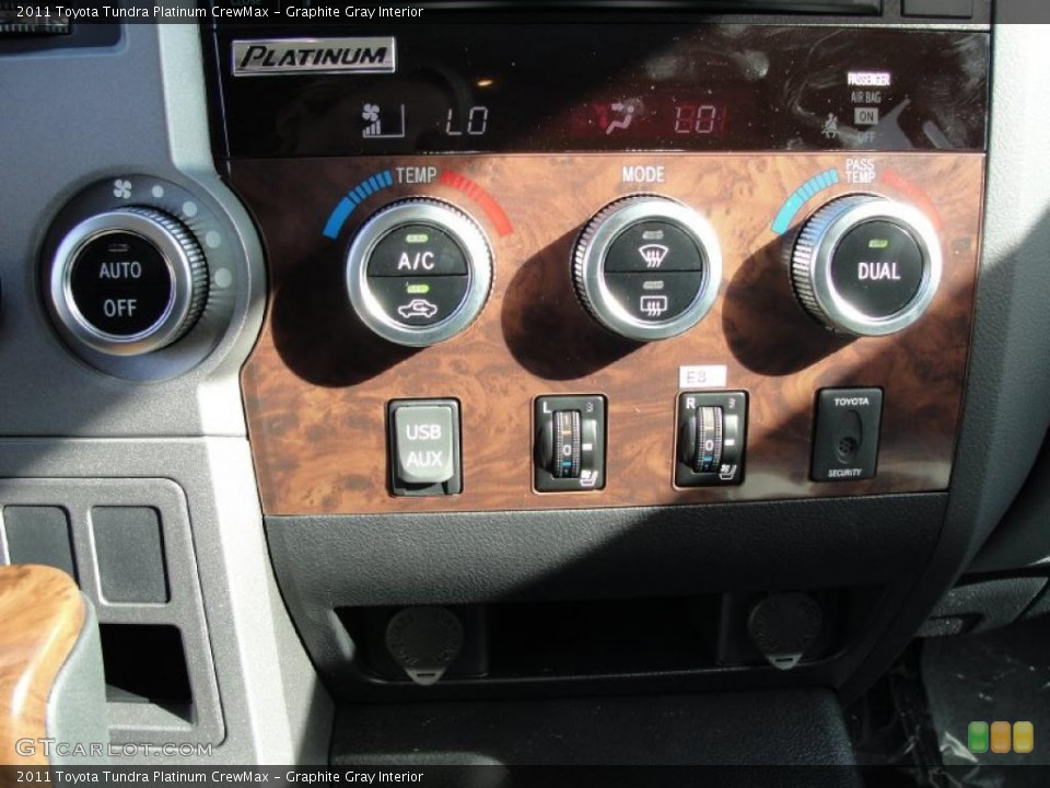 Graphite Gray Interior Controls for the 2011 Toyota Tundra Platinum CrewMax #42660128