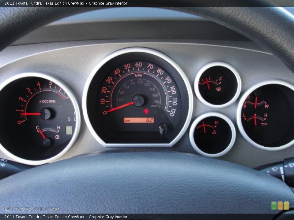 Graphite Gray Interior Gauges for the 2011 Toyota Tundra Texas Edition CrewMax #42661264