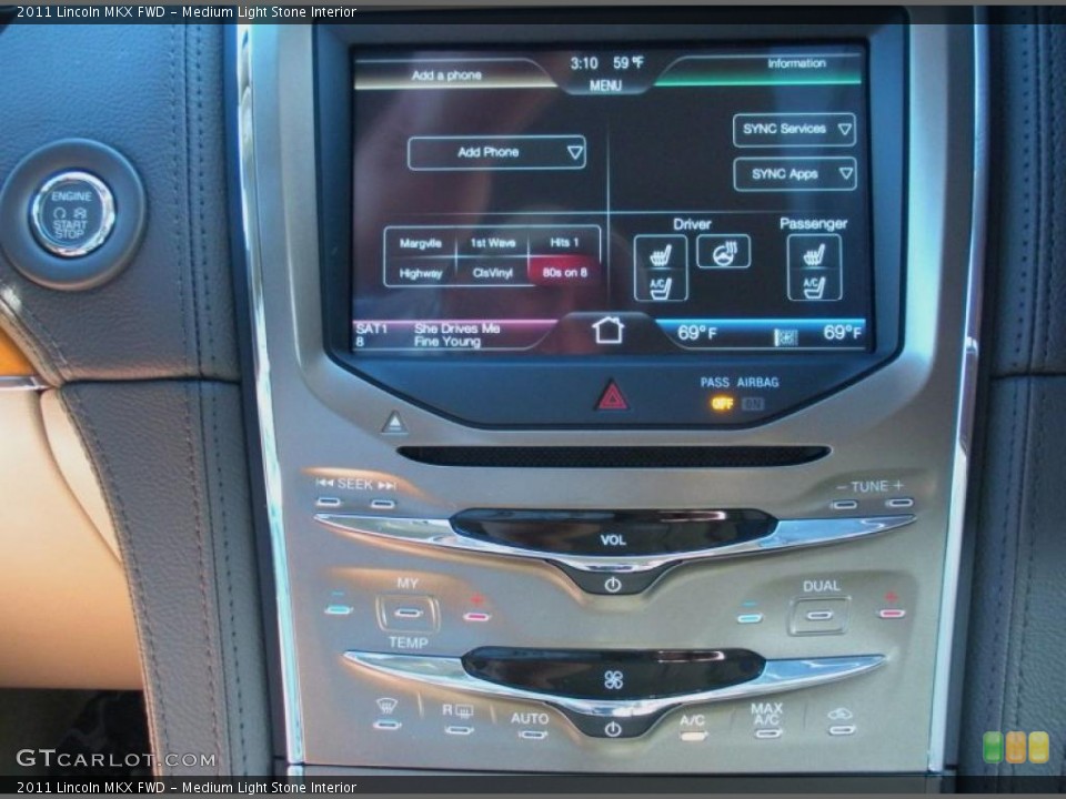 Medium Light Stone Interior Controls for the 2011 Lincoln MKX FWD #42669846