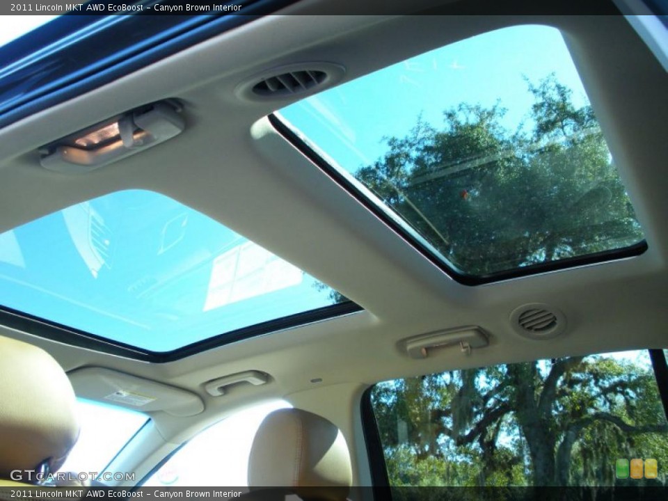 Canyon Brown Interior Sunroof for the 2011 Lincoln MKT AWD EcoBoost #42670034