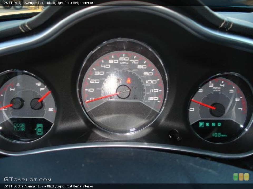 Black/Light Frost Beige Interior Gauges for the 2011 Dodge Avenger Lux #42672726
