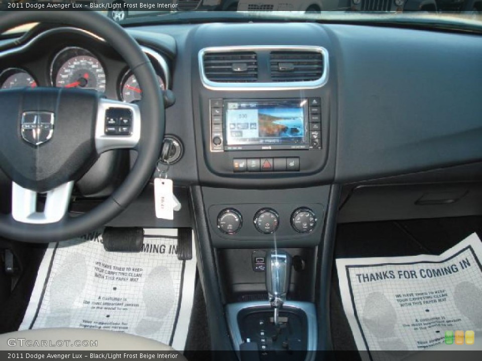 Black/Light Frost Beige Interior Controls for the 2011 Dodge Avenger Lux #42672738