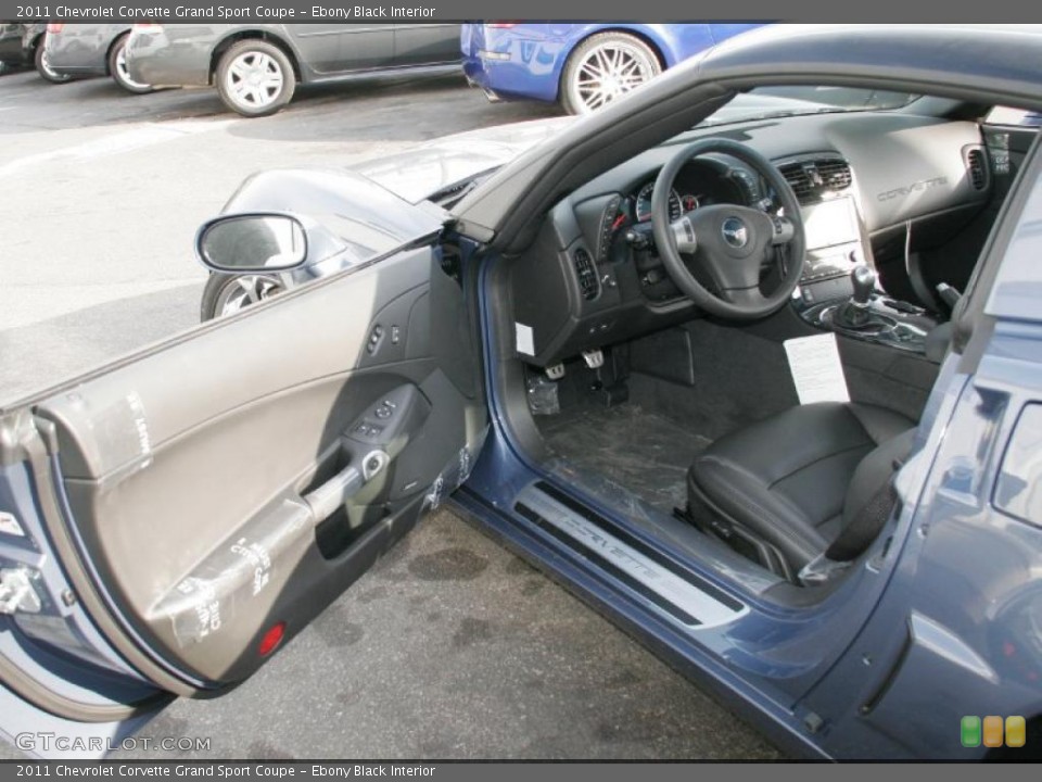 Ebony Black Interior Photo for the 2011 Chevrolet Corvette Grand Sport Coupe #42676554