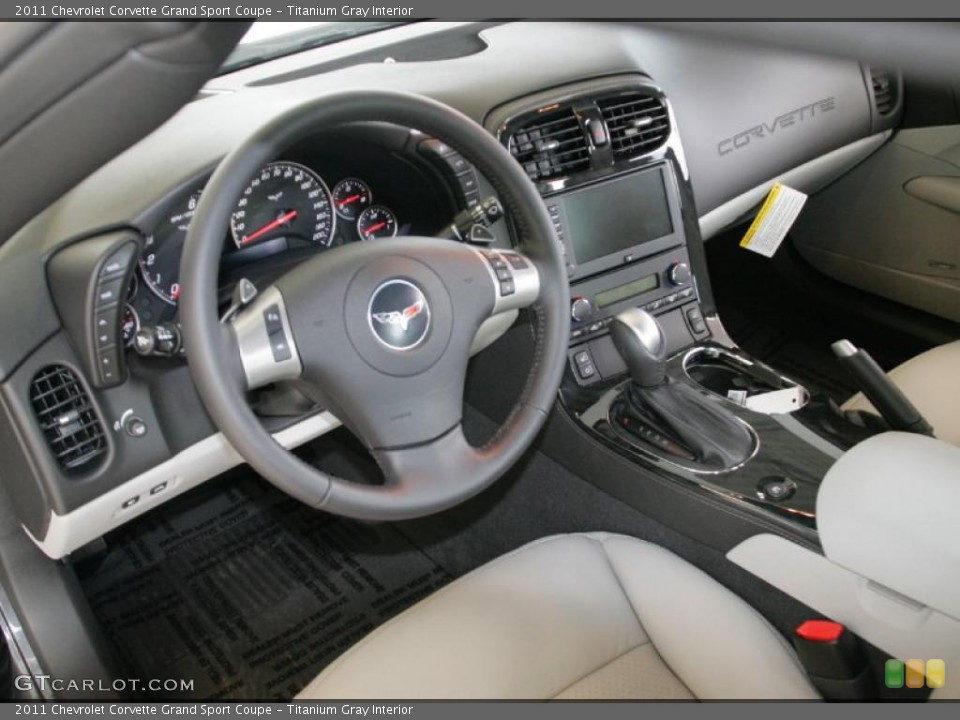 Titanium Gray Interior Prime Interior for the 2011 Chevrolet Corvette Grand Sport Coupe #42676742
