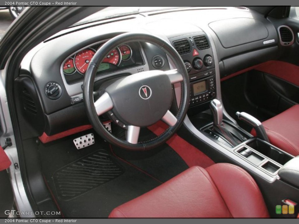 Red Interior Dashboard for the 2004 Pontiac GTO Coupe #42676875