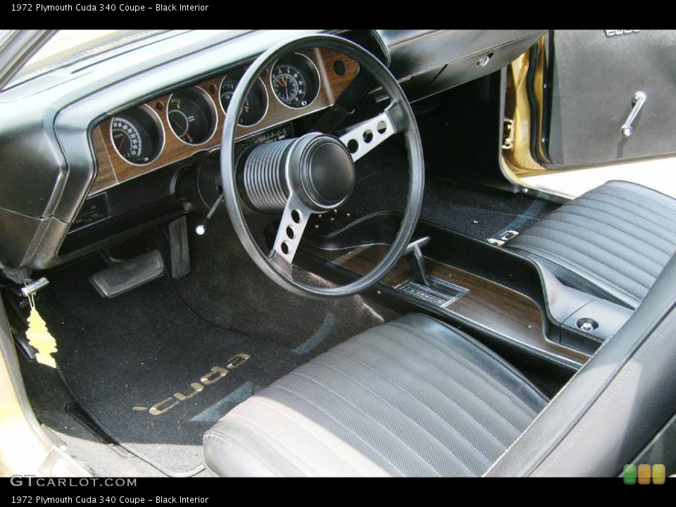 Black Interior Photo for the 1972 Plymouth Cuda 340 Coupe #426774