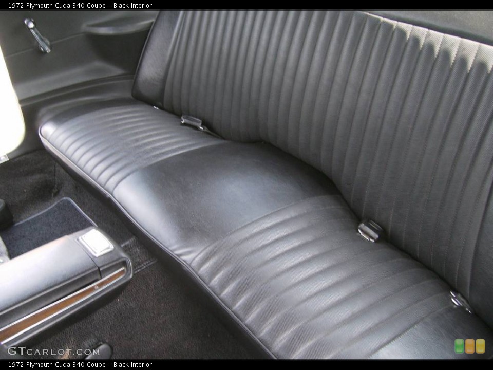 Black 1972 Plymouth Cuda Interiors