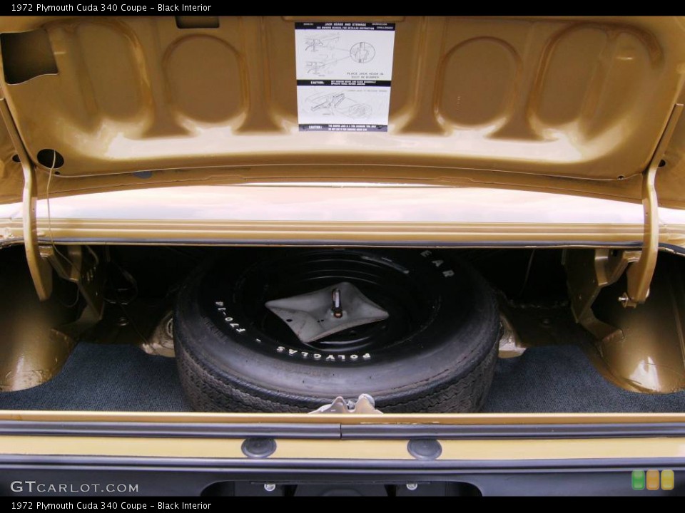 Black Interior Trunk for the 1972 Plymouth Cuda 340 Coupe #426809