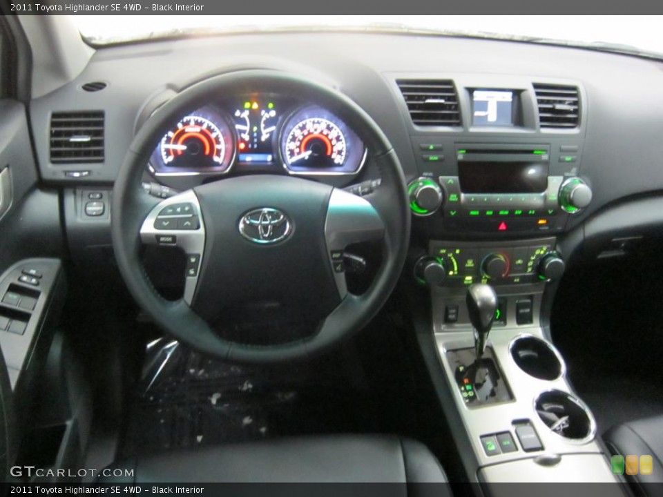 Black Interior Dashboard for the 2011 Toyota Highlander SE 4WD #42683730