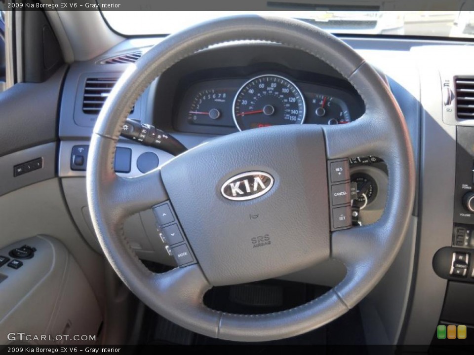Gray Interior Steering Wheel for the 2009 Kia Borrego EX V6 #42687959