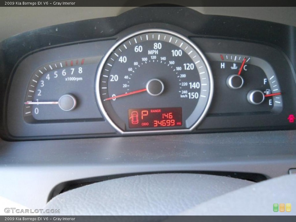 Gray Interior Gauges for the 2009 Kia Borrego EX V6 #42688035